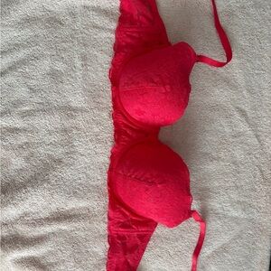 No Boundaries Vibrant Red Lace Bra